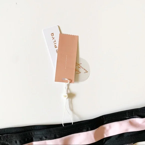 Pilyq NWT Purple Color Block Cheeky Bikini Bottoms - Picture 5 of 9